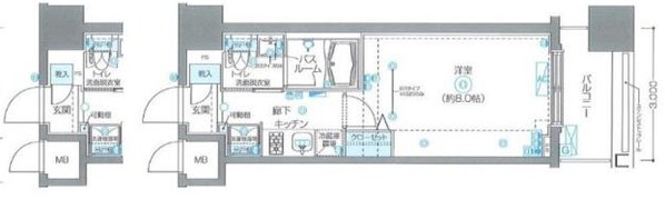 池尻大橋駅 徒歩7分 10階の物件間取画像